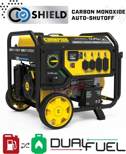 Vista 11 de Champion Power Equipment Generador portátil de respaldo de combustible dual de 9375 vatios con escudo de CO