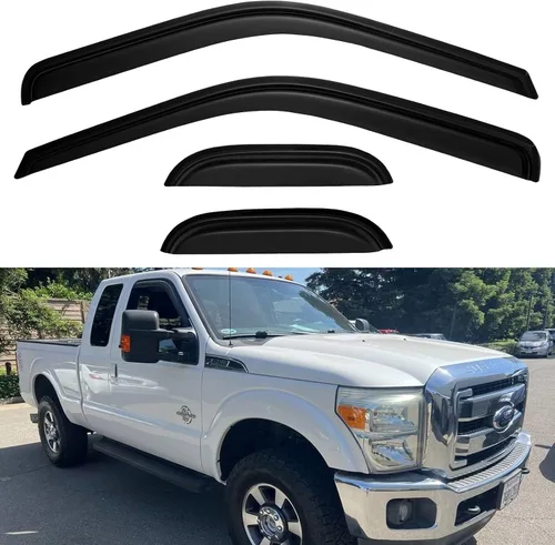 Vista 10 de Viseras de ventana en canal Protectores de lluvia para Ford Ranger SuperCab