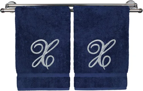 Vista 168 de Toalla de mano con monograma, regalo personalizado, 16 x 30 pulgadas, extra absorbente, 100% algodón turco, acabado de rizo suave, para baño, cocina