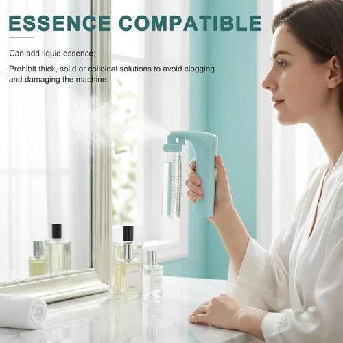 Vista 7 de Elitzia Rociador facial hidráulico portátil vaporizador facial Cool Facial Mister Face Spray hidratante e hidratante humidificador máquina de Azul