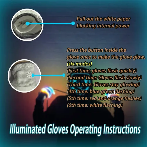 Vista 4 de Juego de guantes de máscara de Halloween con encaje brillante disfraces de Halloween para adultos y niños máscara de purga recuerdos de fiesta