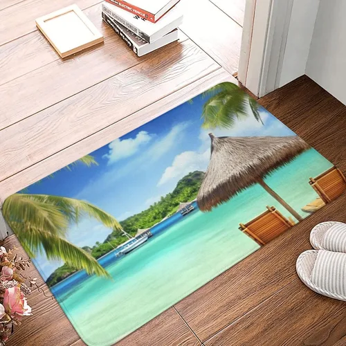 Vista 13 de Tapete para puerta delantera, tapete de bienvenida con bonito estampado de cerdito, absorbente, antideslizante, tapete de entrada suave, lavable