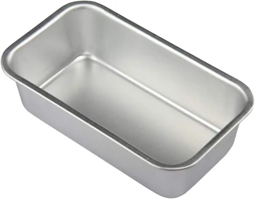 Vista 3 de Hemoton Molde de pan antiadherente rectangular de aleación de aluminio, 4 piezas, moldes para pan, tostadas, brownie, herramientas para hornear