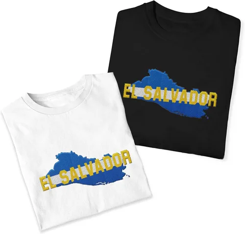 Vista 8 de Ligthuy - Camisa bordada con nombre personalizado de El Salvador en 3D, camiseta con la bandera de El Salvador para hombres y mujeres, camisetas