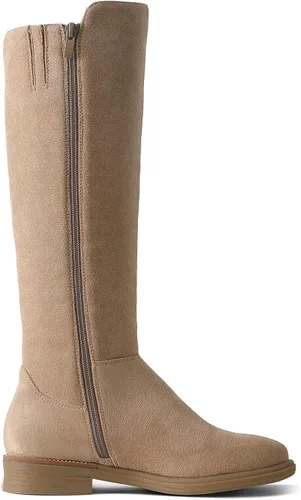 Vista 4 de Shoe'N Tale Botas altas hasta la rodilla con tacón bajo plano y punta redonda elástica para mujer con cremallera lateral