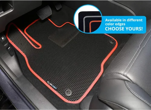 Vista 5 de CLIM ART Honeycomb FL051417021 - Alfombrillas de automóvil de ajuste personalizado para Honda CR-V 2017-2021, primera y 2ª fila, alfombrillas