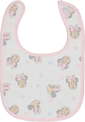 Vista 4 de Disney - Paquete de 10 baberos Mickey Mouse para bebé – Diez baberos suaves, absorbentes y ajustables de algodón para comidas sin manchas