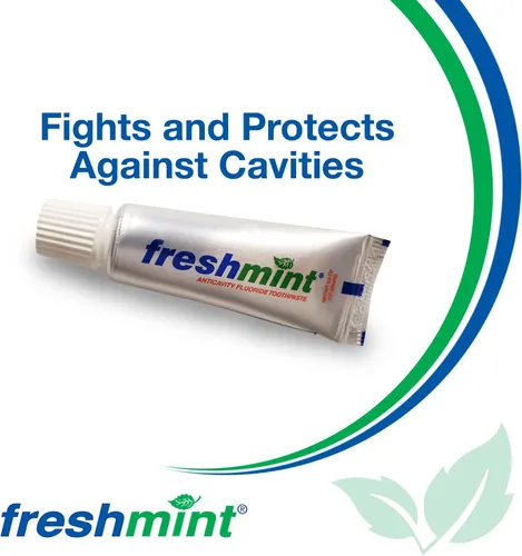 Vista 3 de 144 tubos de pasta dental con flúor anticaries Freshmint de 0.6 oz, tubo metálico, los tubos no tienen cajas individuales para ahorros adicionales