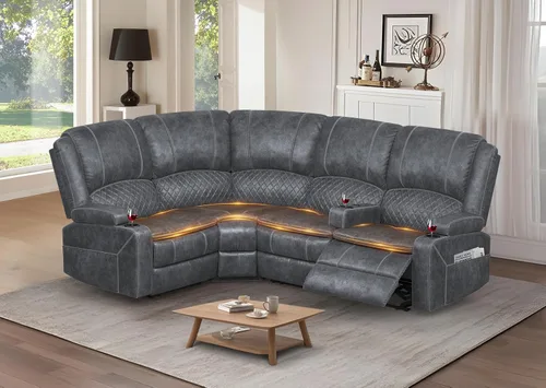 Vista 27 de Yolsali Sofá reclinable, sofá reclinable manual de 3 plazas con cojín de 2 niveles, sofás reclinables para sala de estar con consola removible