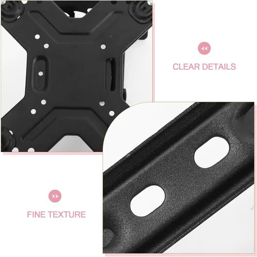 Vista 2 de Hemobllo Soporte telescópico de montaje en pared para televisores, pantallas grandes, giratorio, retráctil, de acero laminado en frío, soporte