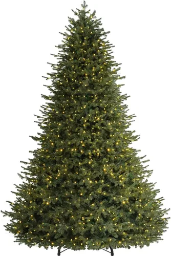 Vista 10 de Hykolity Árbol de Navidad preiluminado de 7.5 pies con 650 LED multicolor Flocado Multicolor