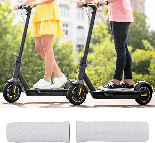 Vista 2 de Keenso Empuñaduras de manillar de scooter, empuñaduras eléctricas para scooter -G30, material de silicona, antideslizante y cómodo