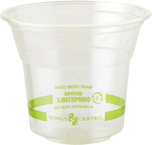 Vista 2 de World Centric 's (CP-CS-5) Copas frías compostables de ácido poliláctico de maíz de 5 onzas (paquete de 400)