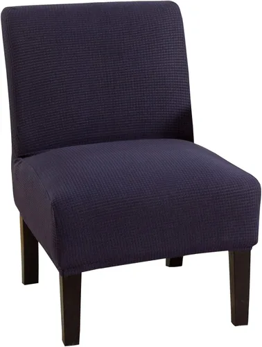 Vista 16 de GULI Funda para silla sin reposabrazos, funda de terciopelo elástico para silla de comedor, funda extraíble para silla con respaldo de ala y fundas