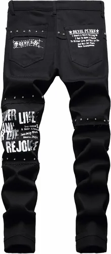 Vista 203 de Enrica Pantalones vaqueros estampados casuales para hombre