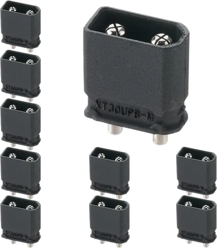 Vista 9 de ELFCULB 10 pares de conectores Amass XT30PW, conectores macho hembra XT30 para robot mini UAV (amarillo)