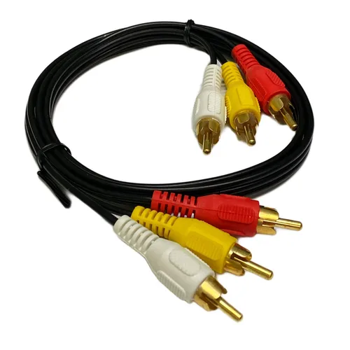 Vista 7 de Cable de audio y vídeo RCA bañado en oro M/Mx3, por iMBAPrice