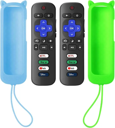 Vista 21 de Control remoto de repuesto para Roku TV con funda protectora suave, control remoto universal para TCL Roku/Hisense Roku/Onn Roku/Sharp Roku/Element