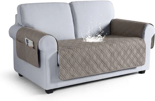 Vista 20 de VANSOFY Funda para Sofá, Fundas de Sofá Impermeables Lavables Forro Protector de Muebles Fundas de Asiento de Sofá Antideslizantes para Perros, Negro