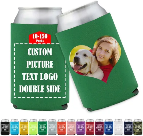 Vista 12 de Funda enfriadora de latas de cerveza personalizada Koo-zi Slim a granel, añade tu texto con imagen en una cubierta plegable de 12 onzas líquidas
