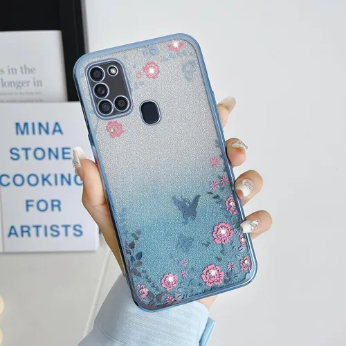 Vista 41 de Funda para Samsung Galaxy S8, Samsung S8 para mujer, cambio gradual con purpurina, cristal suave, TPU mariposa, floral, corazón, transparente, funda