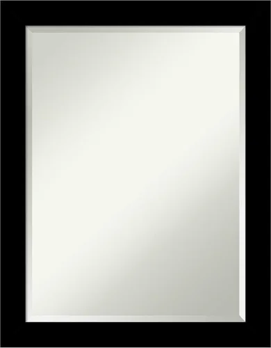 Vista 16 de Amanti Art Espejo de pared negro de 24 x 20 pulgadas, espejo de baño rectangular negro cepillado para decoración de pared de sala de estar, marco