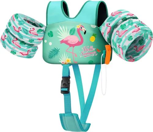 Vista 17 de HeySplash Chaleco de natación para niños pequeños, flotadores para niños de 22 a 44 libras/22 a 55 libras, chaqueta de natación para niños