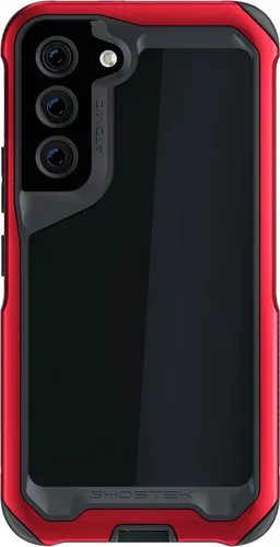 Vista 46 de Ghostek Atomic - Funda delgada para Galaxy Z Flip 4, parte trasera de aramida con parachoques de aluminio rojo, funda protectora de doble capa a