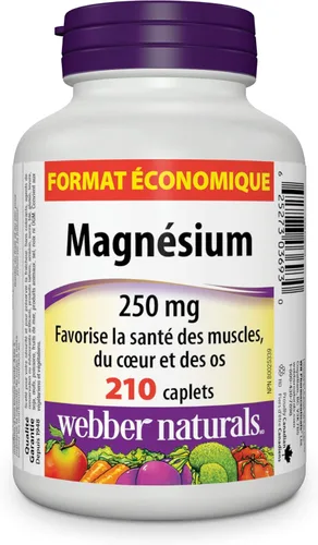 Vista 2 de Webber Naturals Magnesio 250 mg, 210 cápsulas Valor