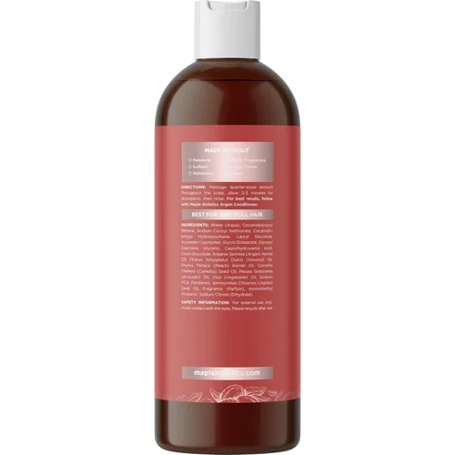 Vista 6 de Champú de aceite de argán para cabello seco - Champú sin sulfato para cabello dañado y encrespamiento con aceite de argán para el cabello - Champú