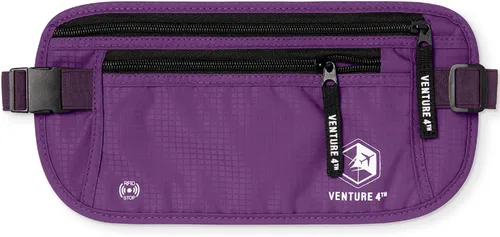 Vista 25 de VENTURE 4TH Cinturón de dinero de viaje, RFID bloqueo pasaporte titular - gris Gris ceniza