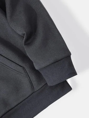 Vista 5 de SOLY HUX Sudadera con capucha para hombre con estampado de letras con cordón y manga larga con bolsillo