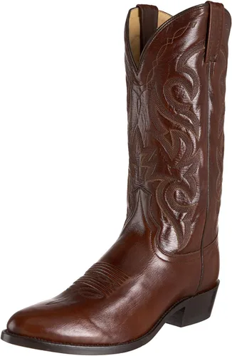 Vista 5 de Dan Post - Botas casual de puntera redonda y estrecha para hombre, con bordado, de Milwaukee, de pantorrilla media - Negro Cereza Negra