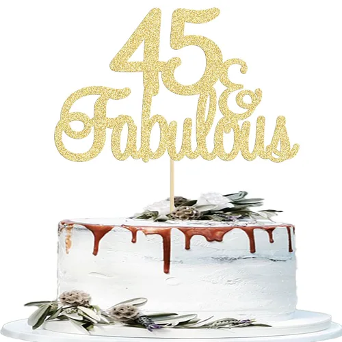Vista 22 de Gyufise 1 decoración de 30 con purpurina dorada y fabulosos adornos para tartas de 30 años y fabulosos adornos para tartas de cumpleaños de 30 años