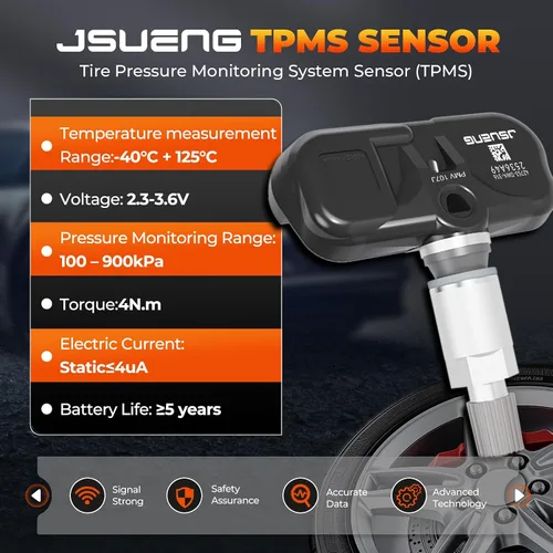 Vista 5 de Jsueng Sensor TPMS, sensor de sistema de monitoreo de presión de neumáticos de 315 Mhz para Honda Accord 2008-2012, Honda CR-V 2007-2011, Honda Fit