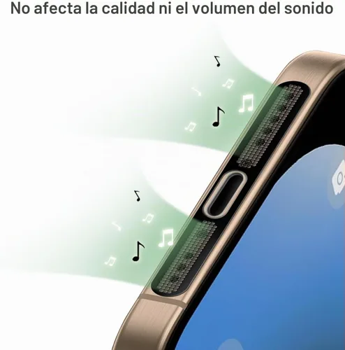 Vista 3 de Cubierta antipolvo para altavoz para iPhone 17/16 Pro Max, 16 Pro, 15 Pro, 15 Pro Max, protector de altavoz para iPhone, cubierta adhesiva