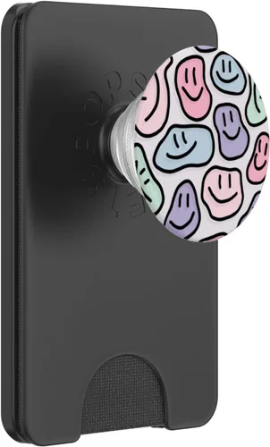 Vista 7 de Pastel estética trippy líquido remolino goteo sonrisa cara PopSockets estándar PopGrip