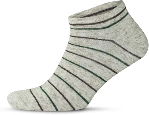 Vista 5 de GoWith 4 Pairs Men's Thin Cotton Linen Ankle Socks, Low-Cut Striped Casual No Show Sneaker Socks, Model 3149
