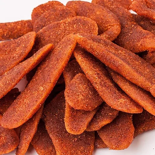 Vista 2 de SweetGlob Rebanadas de mango de Chamoy secas Snacks picantes agrios (1 libra)