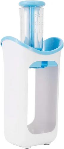 Vista 4 de Oumefar Exprimidor de puré de frutas con 10 bolsas de compresión DIY Squeeze Station para alimentos (azul)