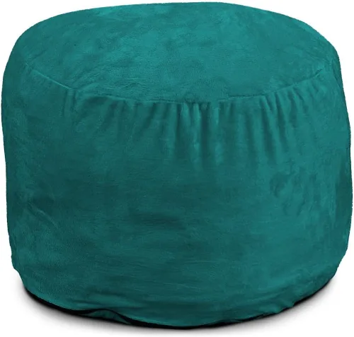 Vista 25 de ULTIMATE SACK Puf otomano de 2 pies Gamuza camello Relleno de espuma - Funda extraíble lavable Camel (Camel Suede)