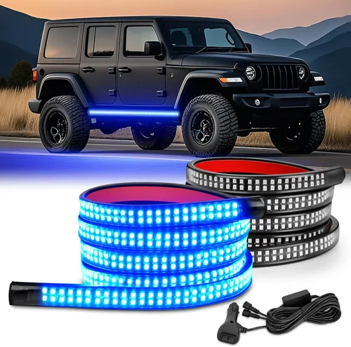Vista 19 de Nilight 2 tiras de luces estroboscópicas de emergencia de 70 pulgadas, 1125 LED, luz ámbar flexible, intermitente, advertencia, precaución