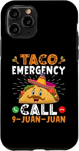 Vista 10 de iPhone 15 Taco Emergency Call Nine-Juan-Juan, divertido estuche para disfraces de tacos