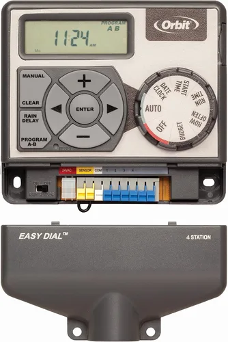 Vista 3 de Orbit 28964 Easy Dial Controlador de rociadores interiores de 4 estaciones Gris
