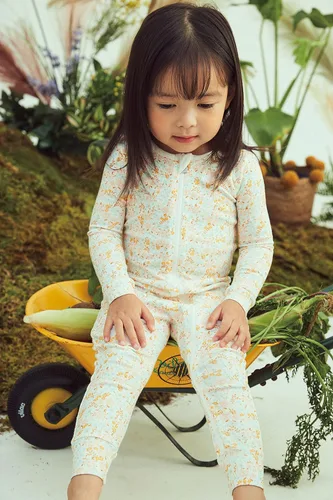 Vista 3 de moimoln Mameluco de algodón modal para niños y niñas, de una sola pieza, ajuste ceñido