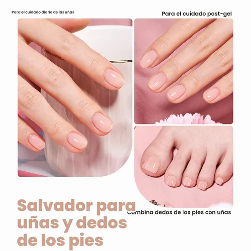 Vista 7 de Beetles - Esmalte de uñas, esmalte de uñas nude, corrector de uñas de gelatina rosa, secado rápido