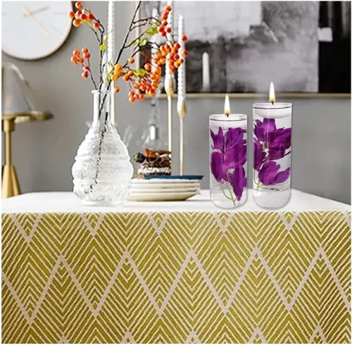 Vista 4 de 12 piezas de orquídeas artificiales moradas para centros de mesa de velas flotantes, rellenos de jarrón de flores artificiales para fiesta de mesa