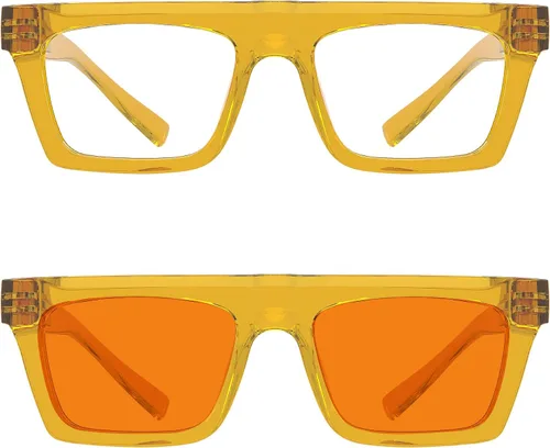 Vista 86 de Eyekepper Gafas de luz azul para hombre y mujer, paquete de 6 lentes Pilot Paquete de 6 color mezclado