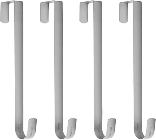 Vista 9 de Sattiyrch Colgador de corona de 12 pulgadas para puerta delantera, gancho de acero para colgar sobre la puerta, colgador de puerta de corona