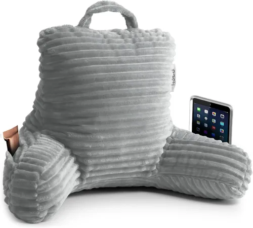 Vista 43 de Nestl Almohada de lectura para niños y adolescentes con espuma viscoelástica triturada, almohadas de respaldo de felpa de corte lujoso para leer